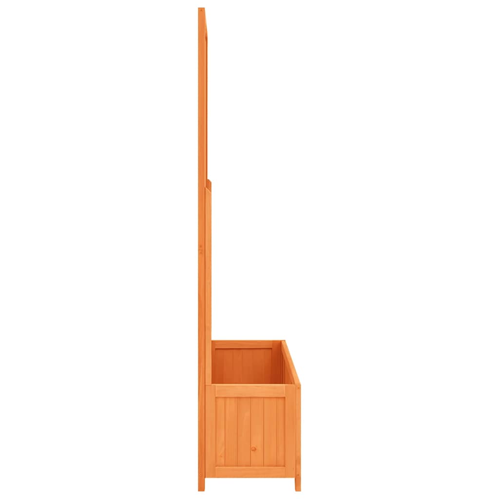 Jardinera Enrejada De Jardín Madera De Abeto Marrón 70x30x135cm_3