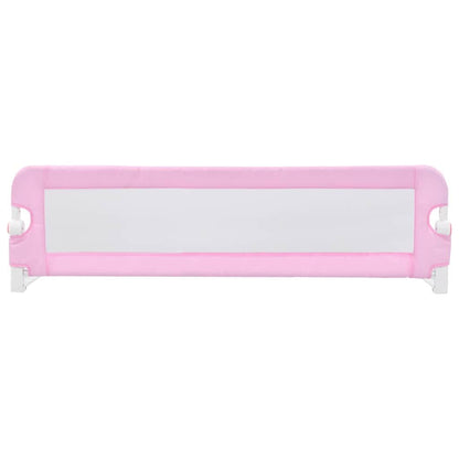 Vidaxl Barandilla De Seguridad Cama De Niño Poliéster Rosa 120x42 Cm_2