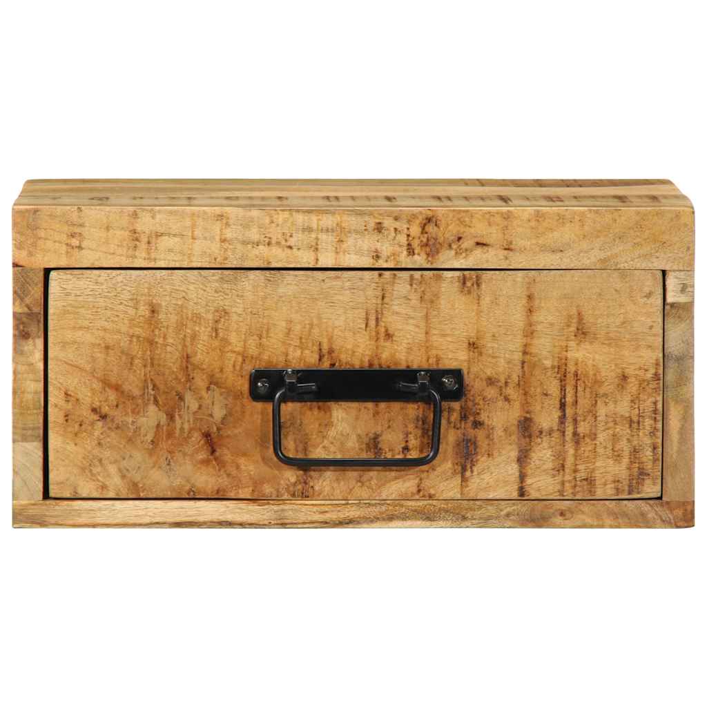 Mesita De Noche De Pared Madera Maciza De Mango Rugosa_3