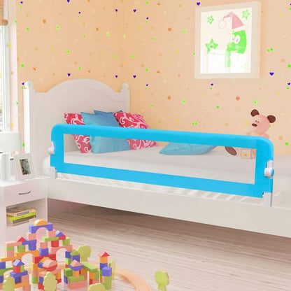 Vidaxl Barandilla De Seguridad Cama De Niño Poliéster Azul 180x42 Cm_1