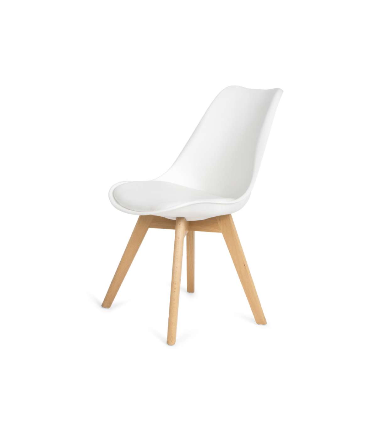 Pack 4 Sillas Super Dereck En Polipiel Color Blanco, 42 Cm(ancho) 81 Cm(altura) 46 Cm(fond_0