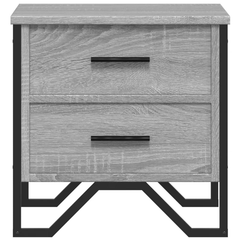 Mesita De Noche 2 Uds Madera Ingeniería Gris Sonoma 40x41x40 Cm_3