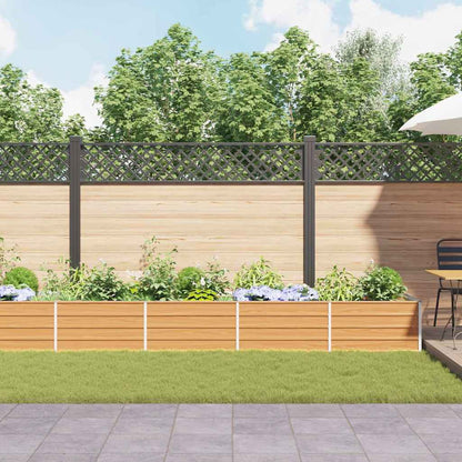 Arriate Elevado Marrón Claro 480 X 80 X 45 Cm Acero Galvanizado_3