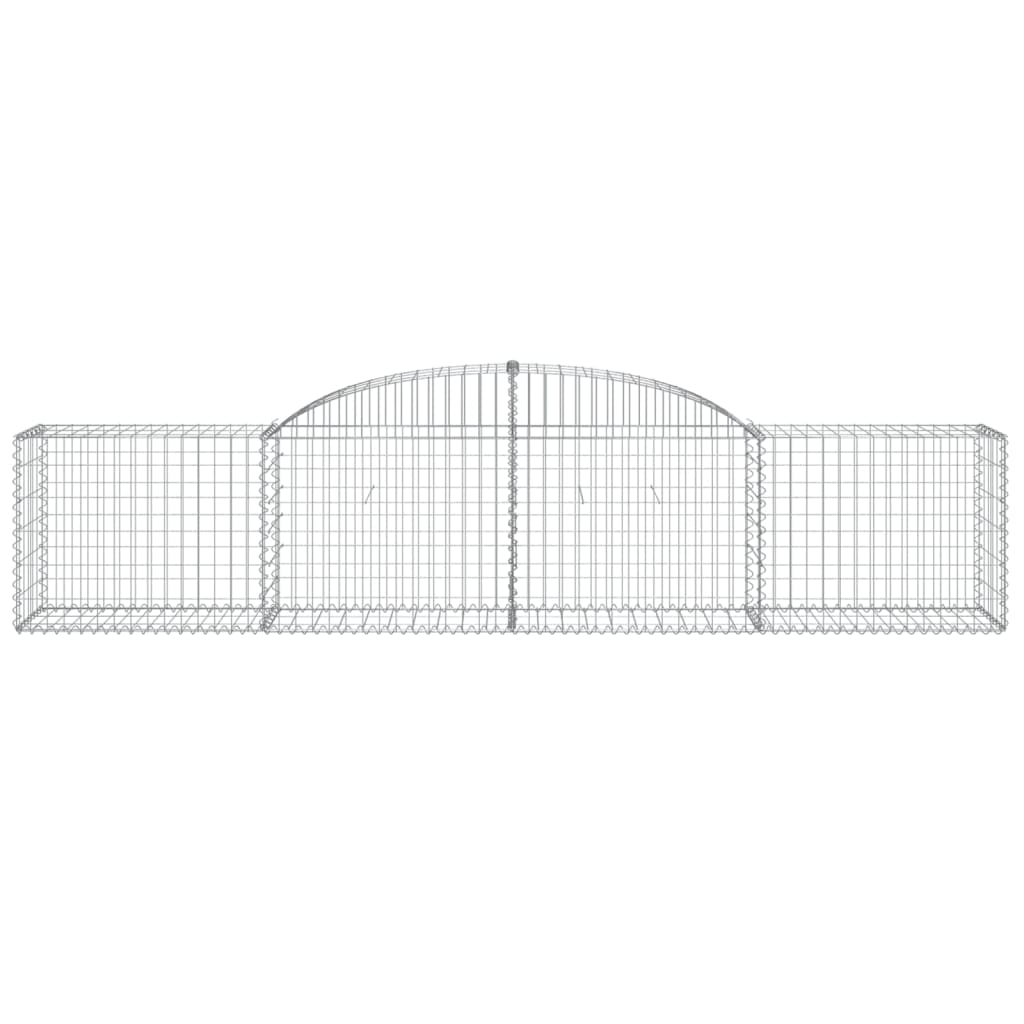 Cestas De Gaviones 4 Uds Forma De Arco Hierro 300x50x60/80 Cm_3
