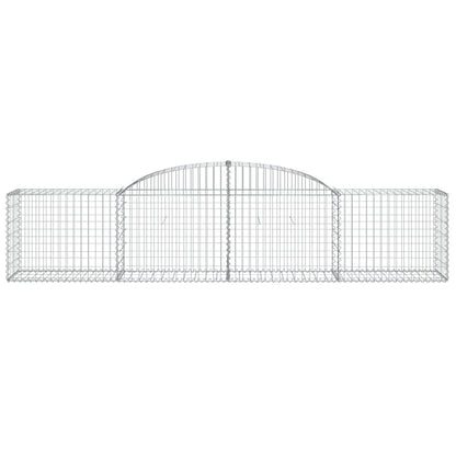 Cestas De Gaviones 4 Uds Forma De Arco Hierro 300x50x60/80 Cm_3