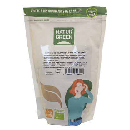 Harina de Algarroba Bio Sin Gluten NaturGreen 500 g