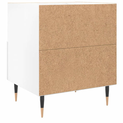 Mesita De Noche Madera De Ingeniería Blanco Brillo 40x35x47,5cm_4