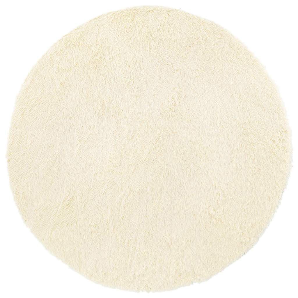Vidaxl Alfombra Peluda De Pelo Largo Navarra Crema 240x240cm Poliéster_0