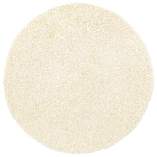 Vidaxl Alfombra Peluda De Pelo Largo Navarra Crema 100x100cm Poliéster_0