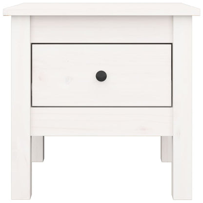 Mesa Auxiliar De Madera Maciza De Pino Blanco 40x40x39 Cm_4