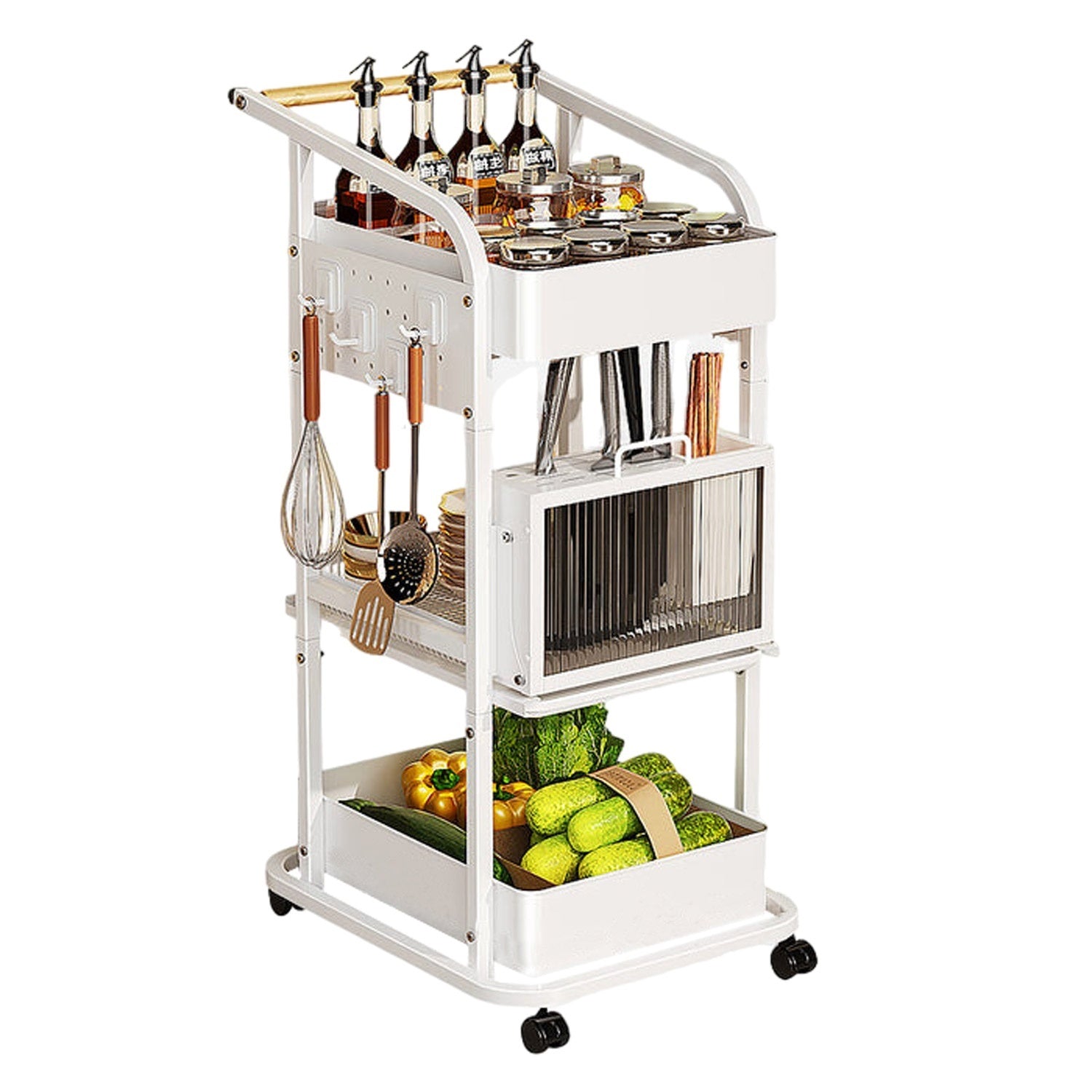 Joybos - Estantería De Almacenamiento Con Ruedas Multifuncional Para Cocina_0