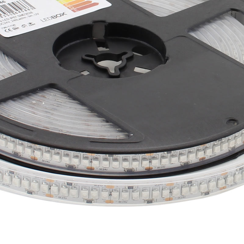 Tira Led Uv Ultravioleta Smd3528, Dc24v, 5m (240 Led/m) - Ip67, Luz Ultravioleta_3
