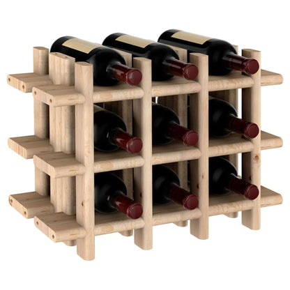 Botellero Modular Well Home Para 9 Botellas En Madera - 13,4x22x32,5 Cm_3