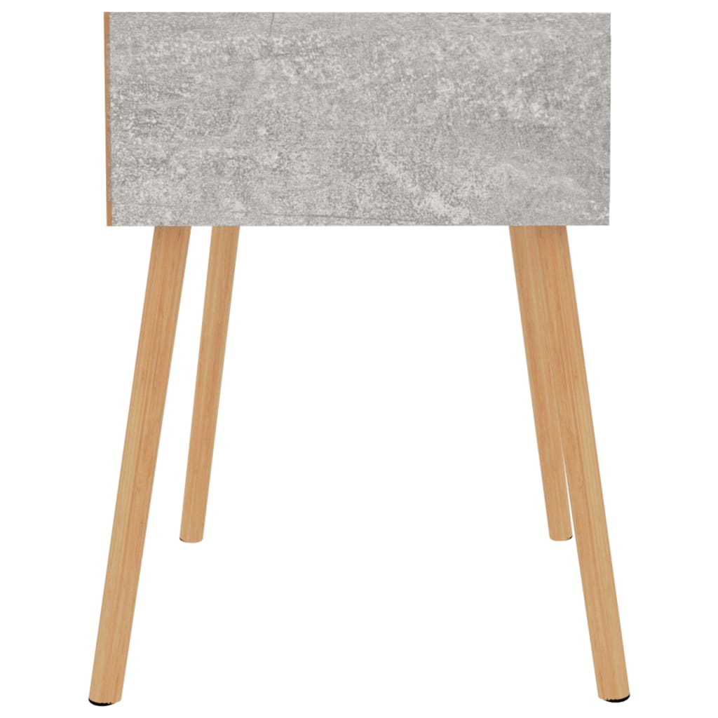 Mesita De Noche Madera De Ingeniería Gris Hormigón 40x40x56 Cm_2