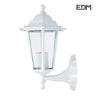 Farol De Aluminio Y Cristal Para Pared. Ip44 E27 60w Color Blanco Ø19,5x21x32cm Modelo Zurich. Edm