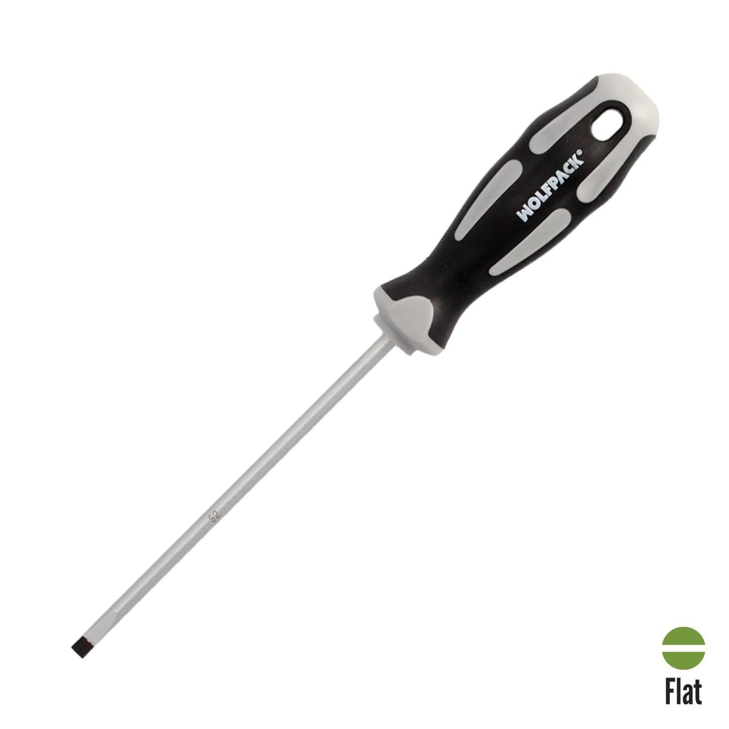 Destornillador Plano Vaciado Acero S2 Mango Tpr Bimaterial. Medida 1,0 X Ø 5,0 X 125 Mm.  Din5265_0