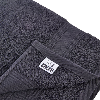 Toalla De Ducha 100% Algodón Gris Oscuro 140x70 Cm._3