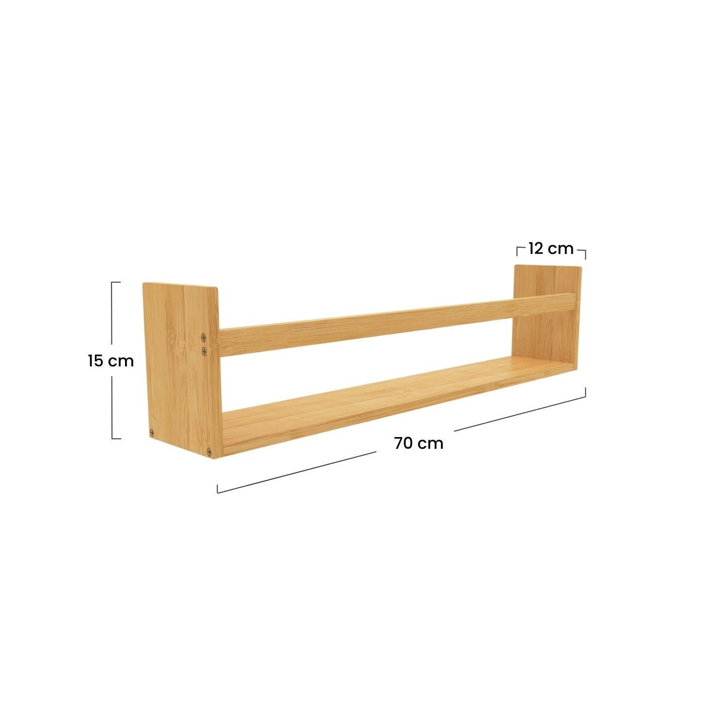 Estante Modular De Bambú Con 1 Nivel 70x12x15cm 7house_1