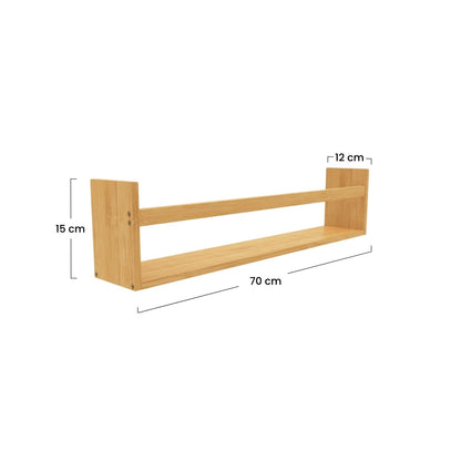 Estante Modular De Bambú Con 1 Nivel 70x12x15cm 7house_1
