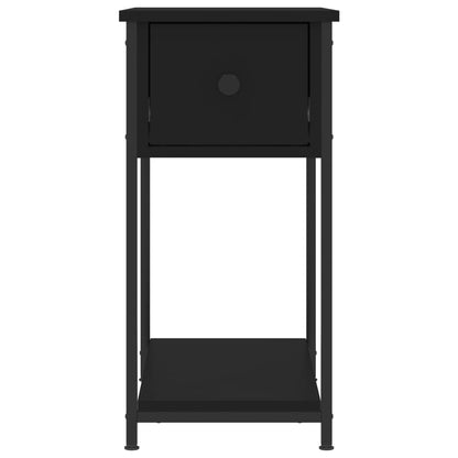Mesitas De Noche 2 Uds Madera De Ingeniería Negra 30x60x60 Cm_4