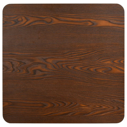 Mesa De Jardín Bistró Mdf Marrón Oscuro 60x60 Cm_2
