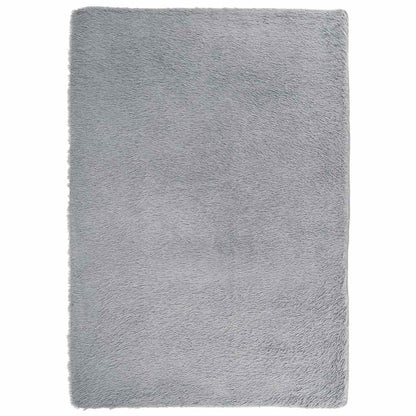 Vidaxl Alfombra De Pelo Largo Navarra Gris Plateado 160x230 Cm_0