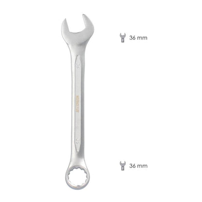 Llave Combinada Plus 36x36 Acero Cromo Vanadio Din 3113. Llave Doble Boca, Llave Fija, Llave Estrella_1