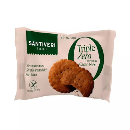 Galletas triple zero nibs cacao Santiveri 3 uds