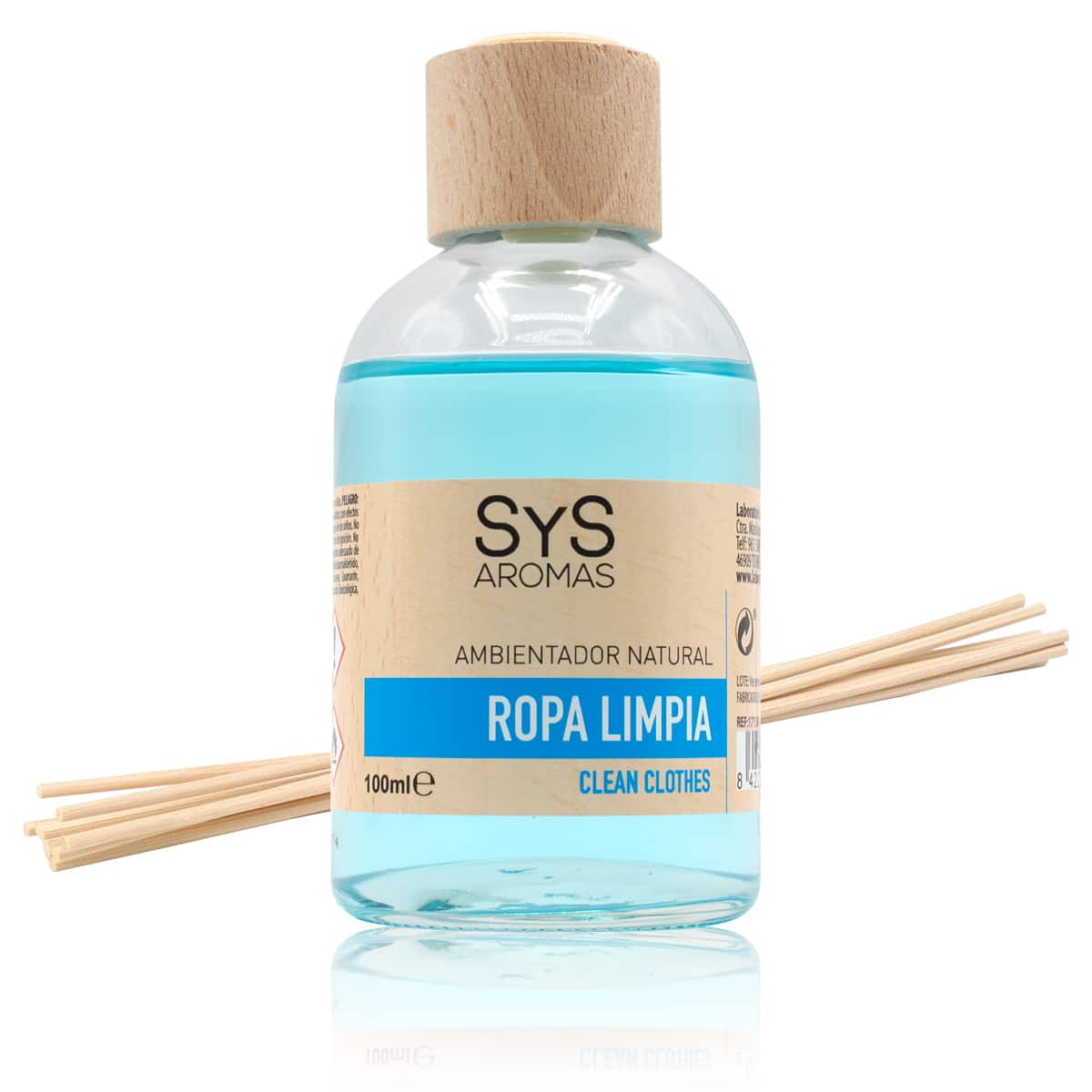 Ambientador Mikado Ropa Limpia SYS Aromas 100 ml | Aroma Fresco y Limpio | Relajante_0