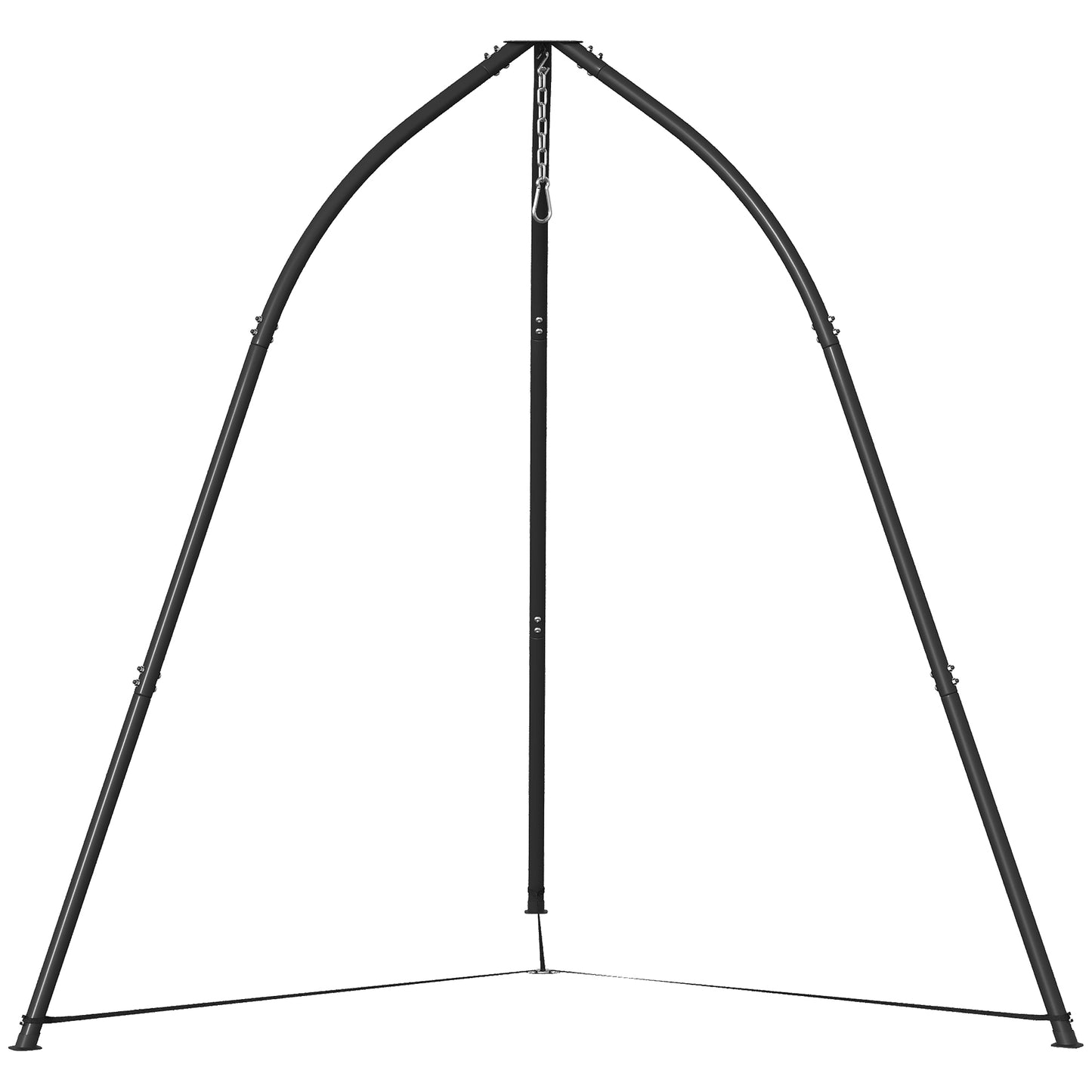 Outsunny Soporte Para Silla Colgante De Metal Con Cadena Ajustable Base Estable_3