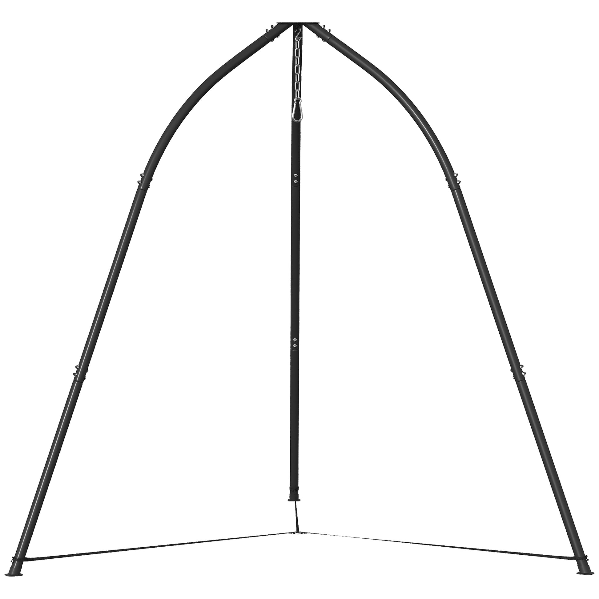 Outsunny Soporte Para Silla Colgante De Metal Con Cadena Ajustable Base Estable_3