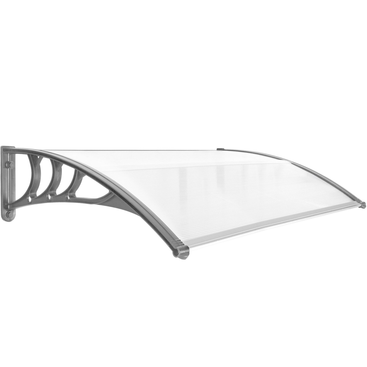 Tejadillo De Protección 150x80cm Marquesina Para Puertas Y Ventanas Gris_0