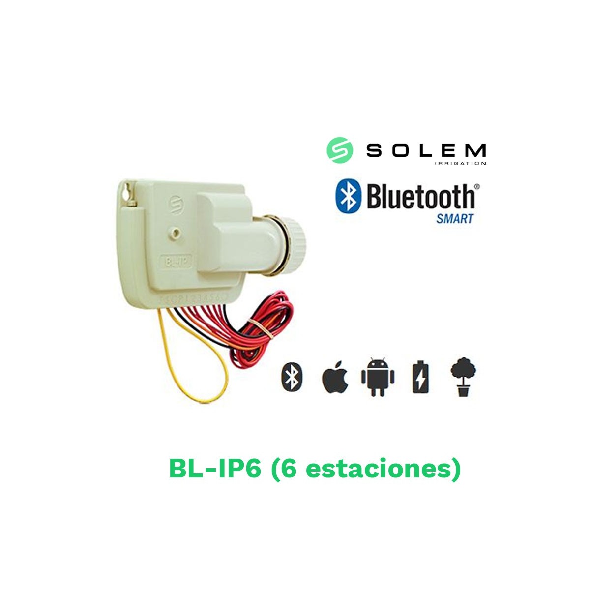 Modulo Solem Bt 6 Estaciones 9v - Control Bluetooth Para Riego Automático_0