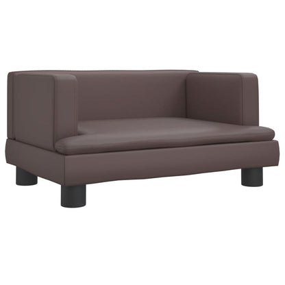 Cama Para Perros De Cuero Sintético Marrón 60x40x30 Cm / Vetonek_3