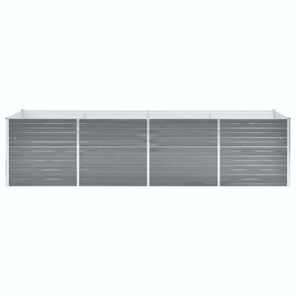 Arriate De Jardín De Acero Galvanizado Gris 320x80x77 Cm_2