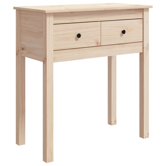 Mesa Consola Madera Maciza De Pino 70x35x75 Cm_0
