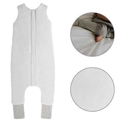 Sacos De Dormir Con Piernas T-s Muselina Algodón Grey