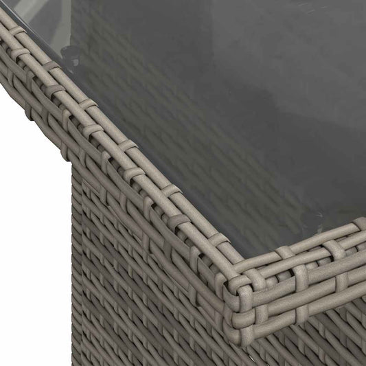 Set De Muebles De Jardín 6 Pzas Y Cojines Ratán Sintético Gris / Vetonek_0