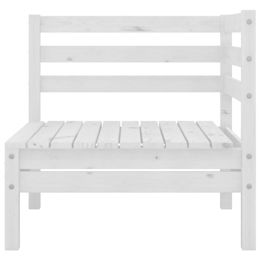 Juego De Muebles De Jardín 8 Piezas Madera Maciza Pino Blanco / Vetonek_0