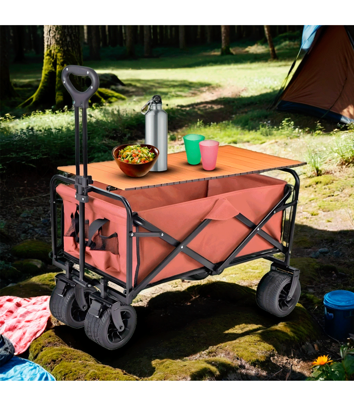 Carro Plegable Playa Y Camping (4 Ruedas - 120 Kg)_2