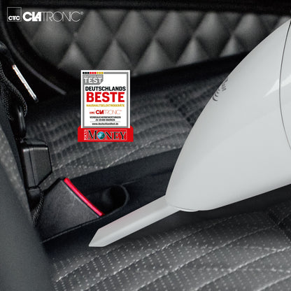 Aspiradora De Mano Sin Cable, Potente, Batería Recargable, Filtro Lavable, Boquilla Clatronic Aks 827, Blanco