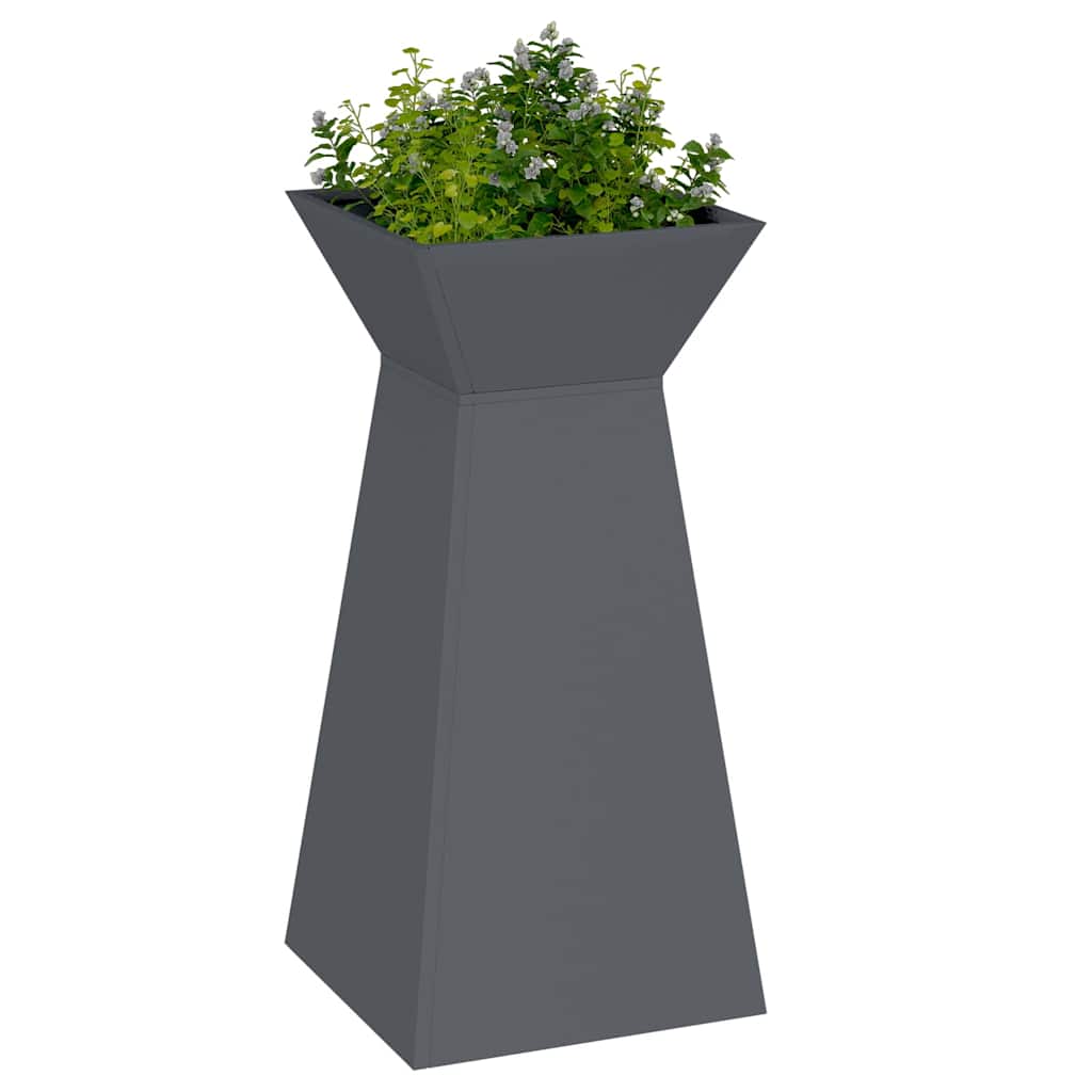 Maceta Pilar Gris Antracita 35 X 35 X 73 Cm_2