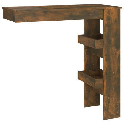 Mesa De Bar De Pared Contrachapada Roble Ahumado 102x45x103,5cm_0