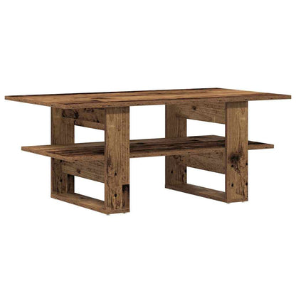 Mesa De Centro Madera Ingeniería Madera Envejecida 102x55x42 Cm_0