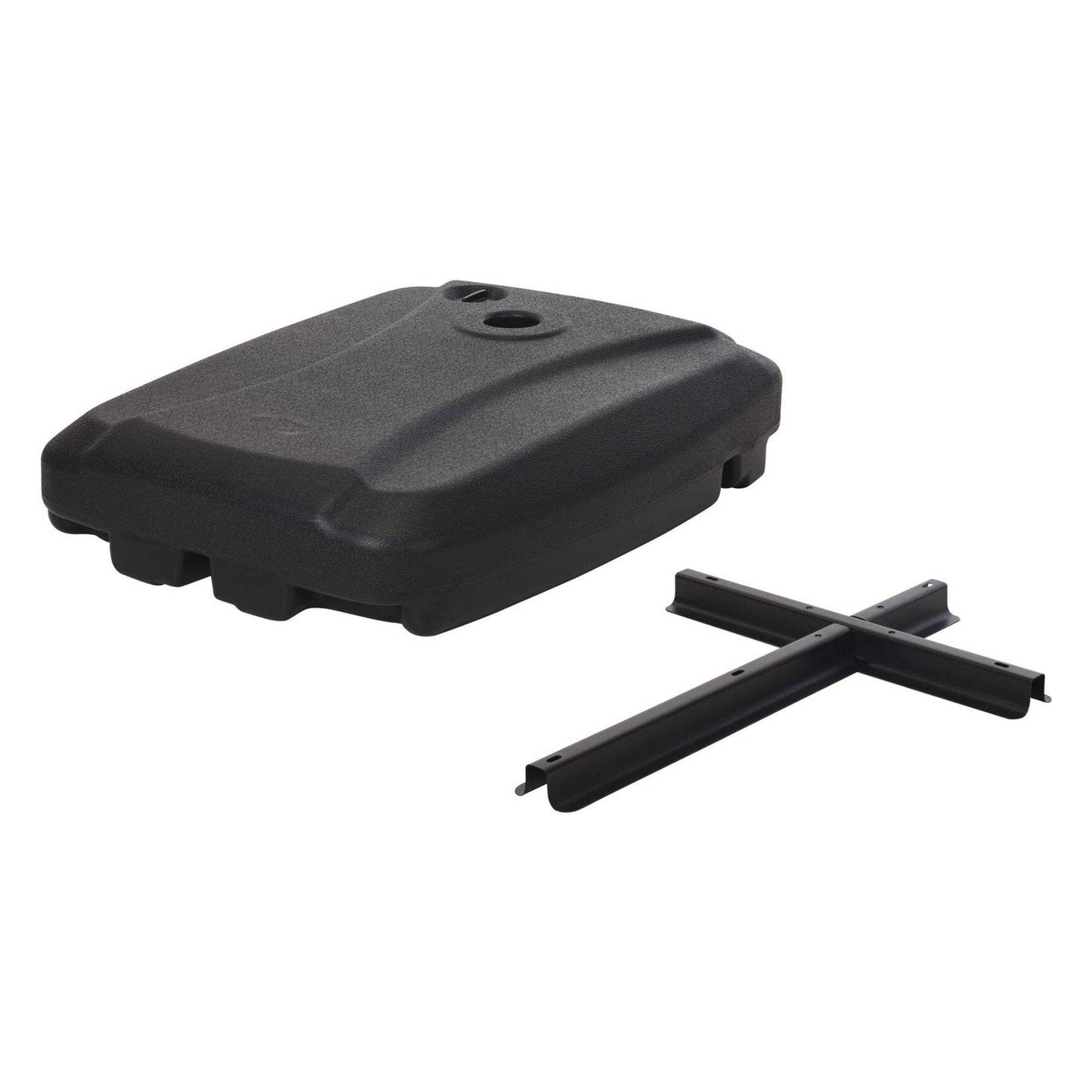 Well Home - Base De Sombrilla Resistente Con Cruz Metálica Negra 60l