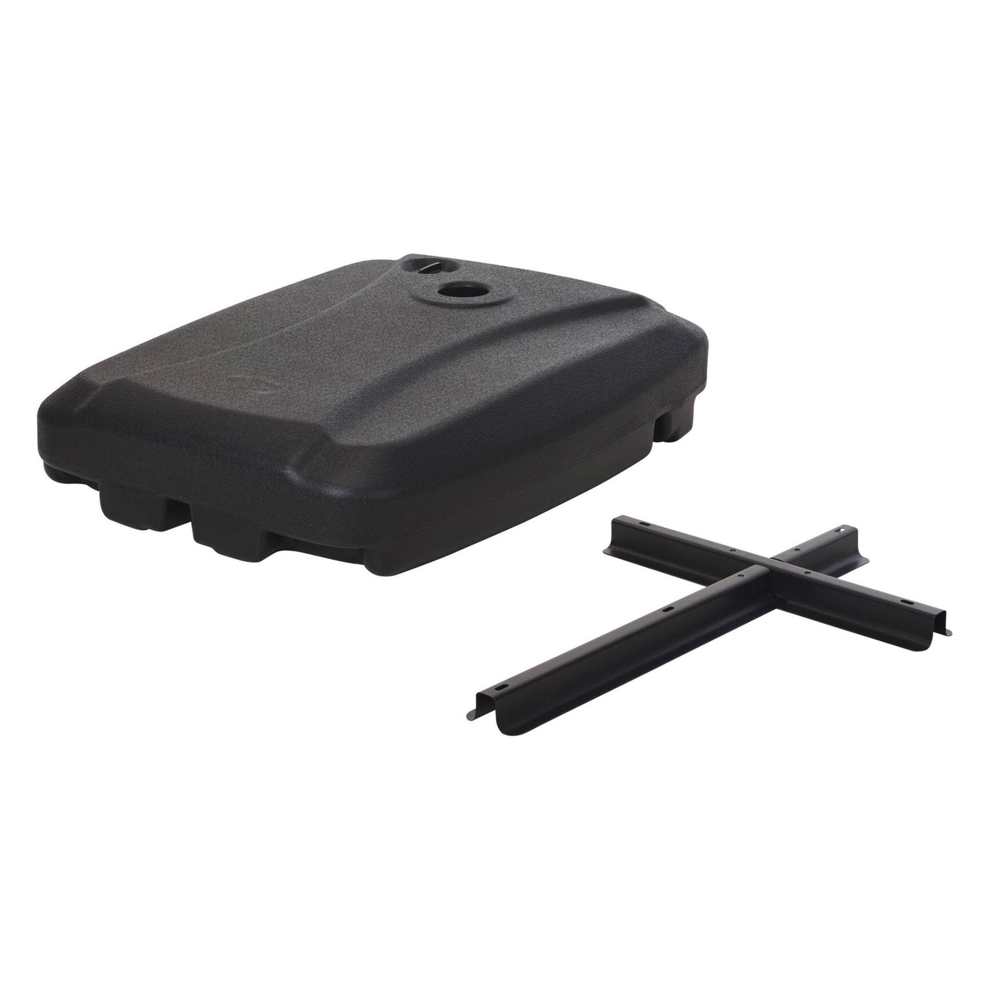 Well Home - Base De Sombrilla Resistente Con Cruz Metálica Negra 60l