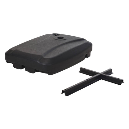 Well Home - Base De Sombrilla Resistente Con Cruz Metálica Negra 60l