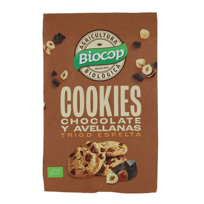 Galletas Cookies de trigo espelta con pepitas de chocolate y avellanas Biocop 200g