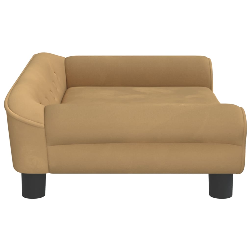 Cama Para Perros De Terciopelo Marrón 70x48x22 Cm / Vetonek_5