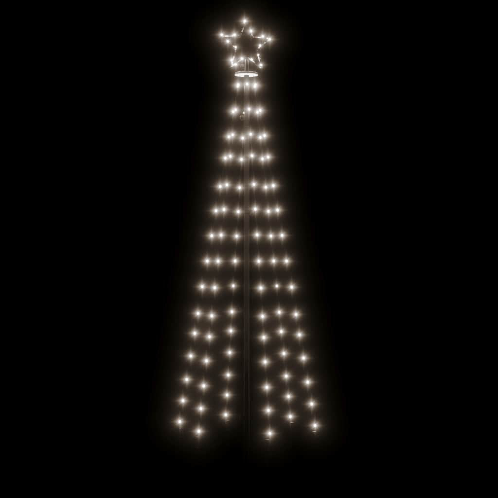 Vidaxl Árbol De Navidad Cónico 108 Led Blanco Frío 70x180 Cm_3